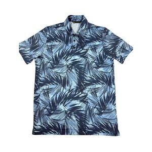 Travis Mathew Mens Tropical Leaf Print Golf Polo Shirt Size L